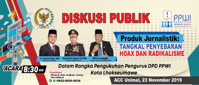
 PPWI Lhokseumawe Siap Menggelar Diskusi Publik Bersama Senator dan Polda Aceh