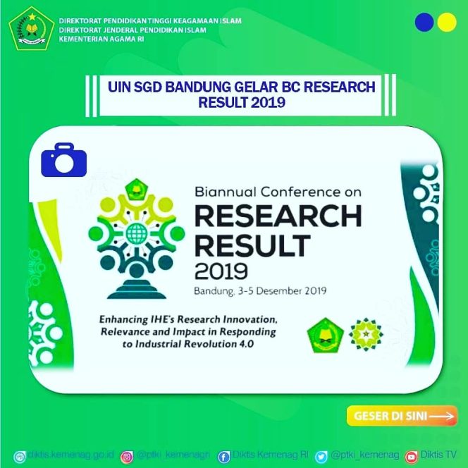 
 5 Dosen UIN SGD Bandung Masuk Nomine Peneliti Terbaik BC Research Result 2019