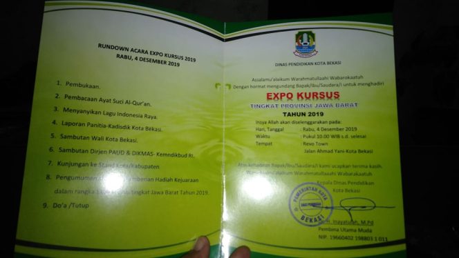 
 Kota Bekasi Menjadi Tuan Rumah Expo Kursus Tingkat Jabar 2019