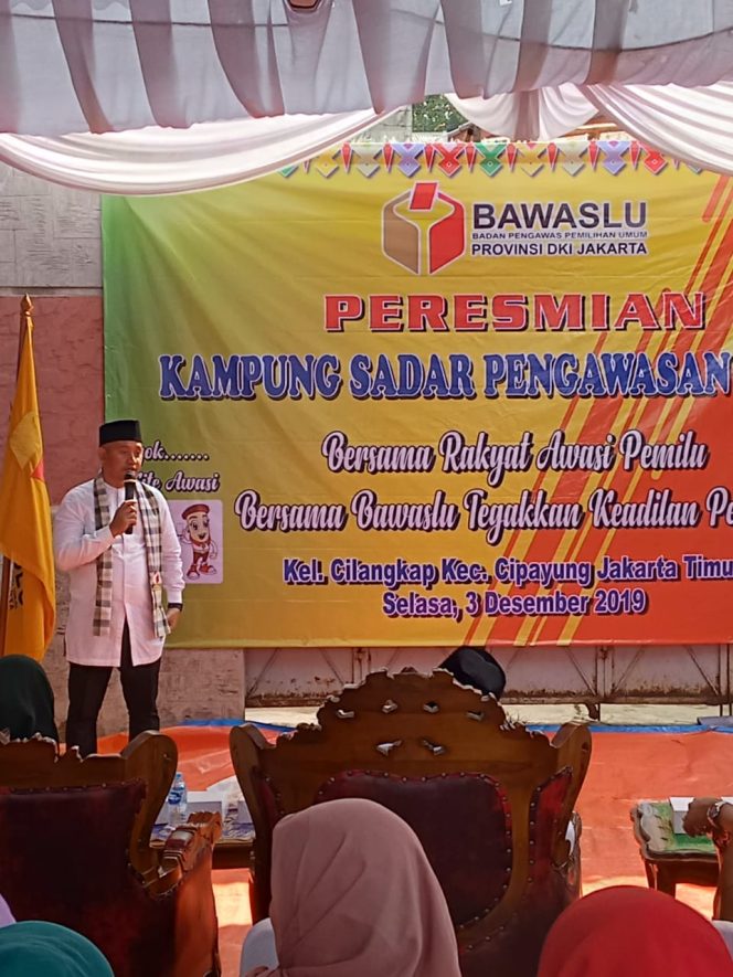 
 Bawaslu DKI Jakarta Resmikan Kampung Sadar Pengawasan di Kelurahan Cilangkap