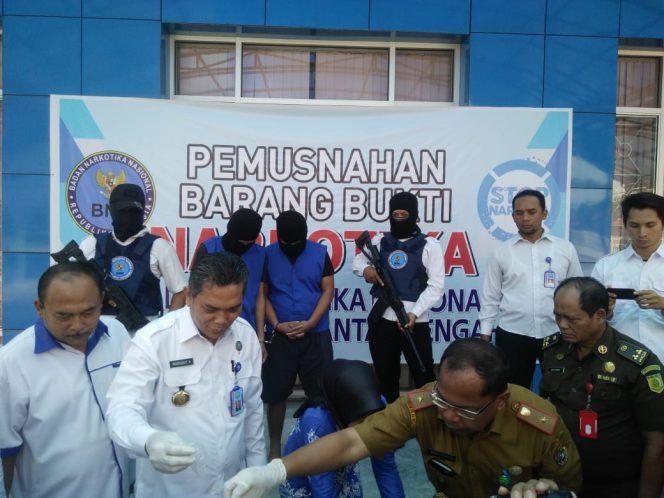 
 BNNP Kalteng Musnahkan Narkoba asal Jaringan Surabaya
