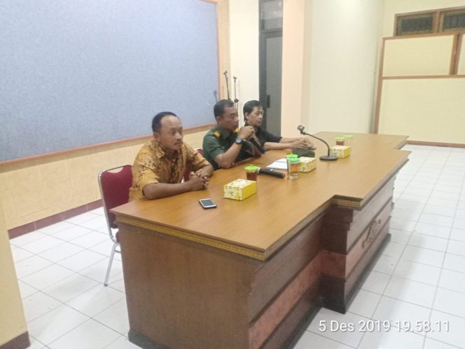 
 Himbauan Danramil 03 Serengan pada Rapat Koordinasi Pengamanan Natal 2019 dan Malam Tahun Baru 2020