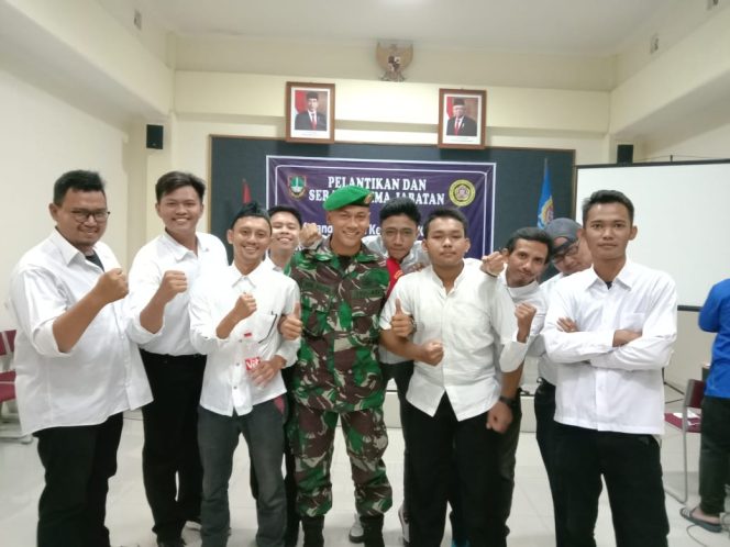 
 Babinsa Ganteng Ini Sebagai Saksi Pengukuhan dan Pelantikan Ketua Karang Taruna