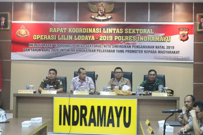 
 Rakor Lintas Sektoral Persiapan OPS Lilin 2019 Polres Indramayu Polda Jabar