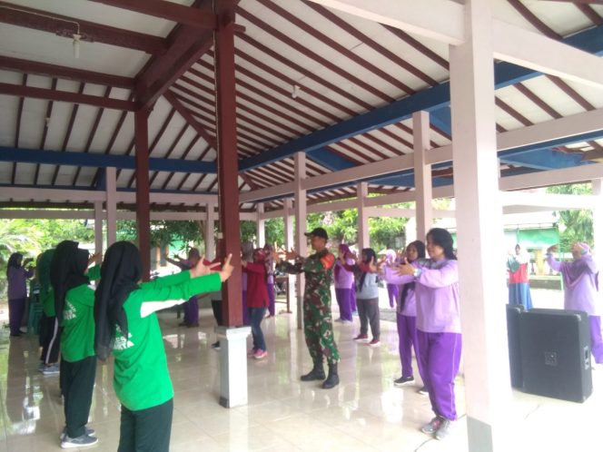
 Babinsa Pulutan Ikut Sukseskan Program Germas