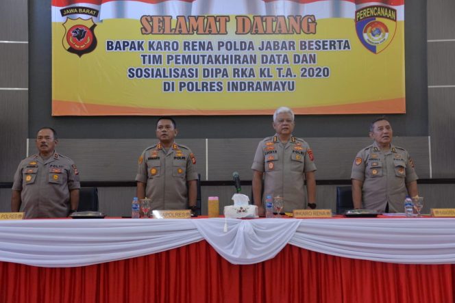 
 Karo Rena Pimpin Sosialisasi Dipa RKA KL Tahun 2020 Di Polres Indramayu Polda Jabar