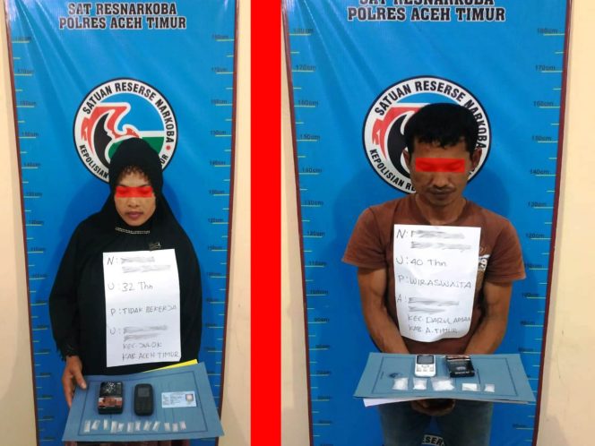
 Satres Narkoba Polres Aceh Timur Amankan Dua Pelaku Tindak Pidana Penyalahgunaan Narkotika