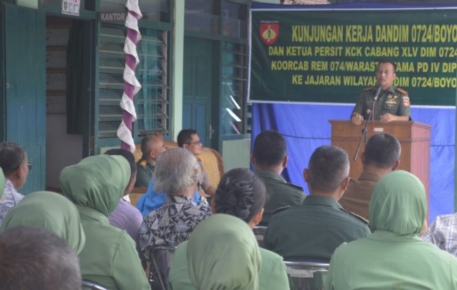 
 Dalam Rangka Menjalin Tali Asih dan Asuh Terhadap Anggota, Dandim 0742/Boyolali Giat Kunker Ke Koramil Terajuh