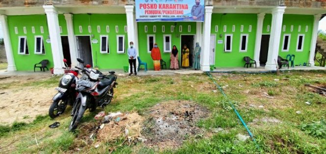 Foto: Posko Karantina, Gampong Sidodadi, Kecamatan Langsa Lama.