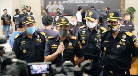 Teks Foto: Konferensi pers yang digelar di Bareskrim Polri pada Kamis (25/06/2020) di Jakarta.