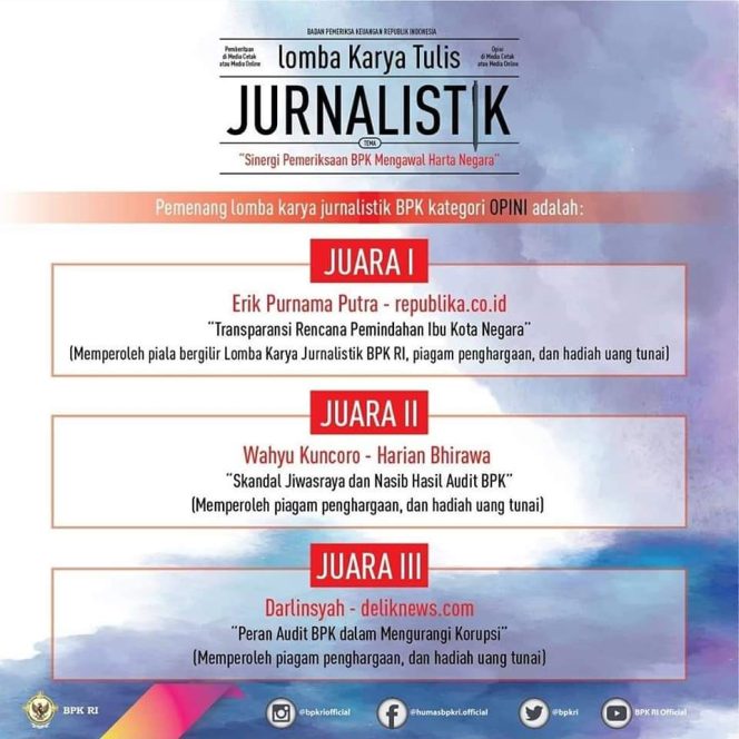 
 PPWI Ucapkan Selamat Atas Prestasi Darlinsyah
