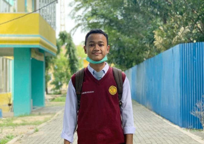 
 Foto : Juara terbaik 9 LDBI Aceh, Lambang Wicaksono, Siswa SMAS CND Langsa.