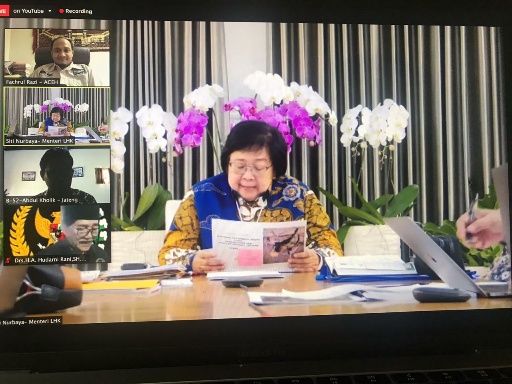Rapat kerja komisi 1 DPD ri  bersama menteri lingkungan hidup