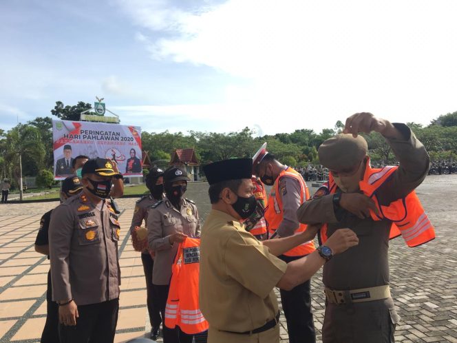 
 Pjs Bupati Rohul Pimpin Apel Gabungan Kesiapsiagaan Antisipasi Bencana Alam