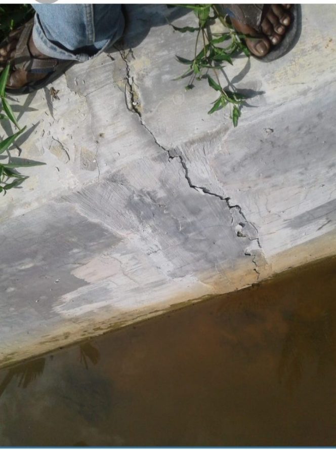 
 Saluran Irigasi yang Baru Selesai Dikerjakan di Gampong Buket Meutuah, Terkesan Asal Jadi