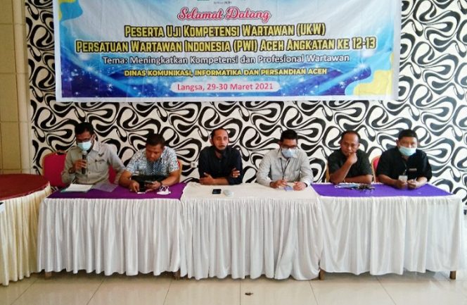 
 UKW di Langsa, 30 Wartawan Dinyatakan Kompeten