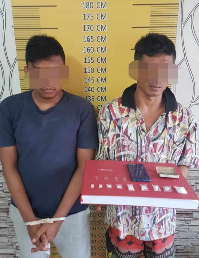 
 Dua Pemuda Digelandang ke Mapolres Langsa, Diduga Pengedar Sabu