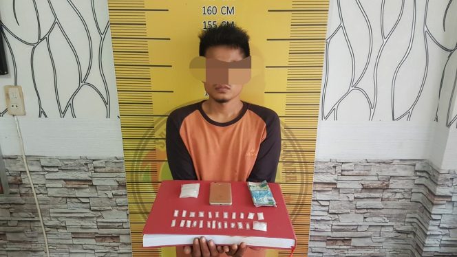 
 Seorang Pemuda beserta 24 Paket Sabu Digelandang ke Mapolres Langsa
