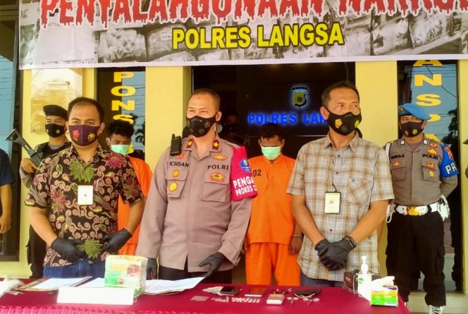
 Polres Langsa Ringkus Empat Bandar beserta Satu Kilogram Sabu