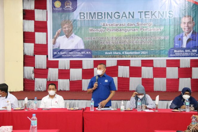 
 Melalui Bimtek, Muslim DPR RI Gembleng Penyuluh dan Petani di Aceh Utara