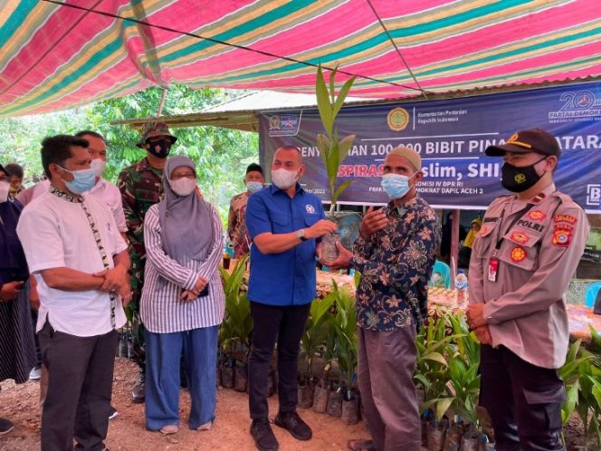 
 Gandeng Kementan, Muslim DPR RI Bagikan 100.000 Bibit Pinang Batara