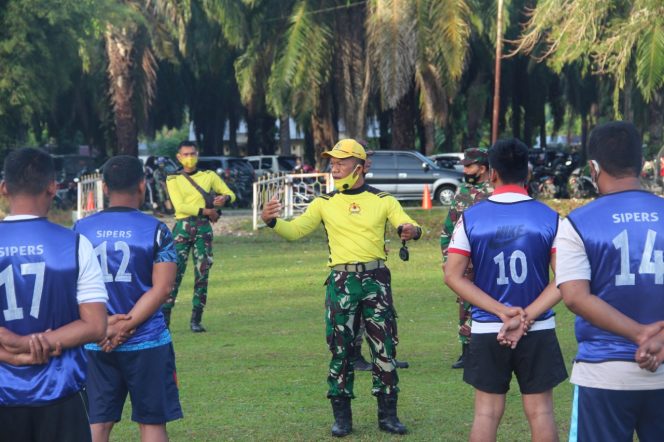 
 216 Prajurit Kodim 0104/Atim Ikut Test Kesegaran Jasmani