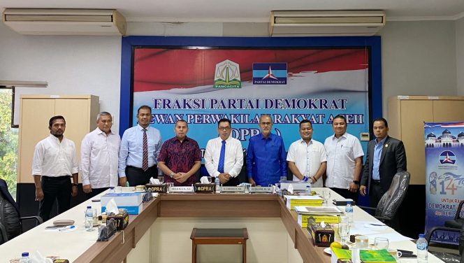 
 Sambangi Fraksi Demokrat Aceh, Muslim: FPD Harus Fokus Perjuangkan Harapan Rakyat Aceh