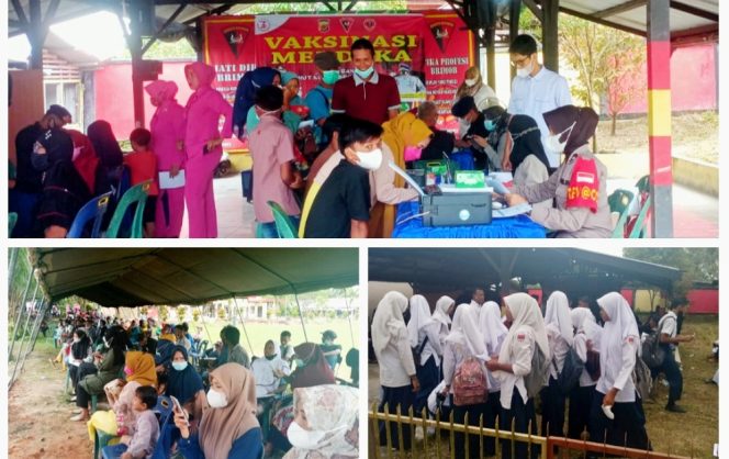 
 Dari Pagi Hingga Petang Mako Brimob Aramiyah Diserbu Masyarakat