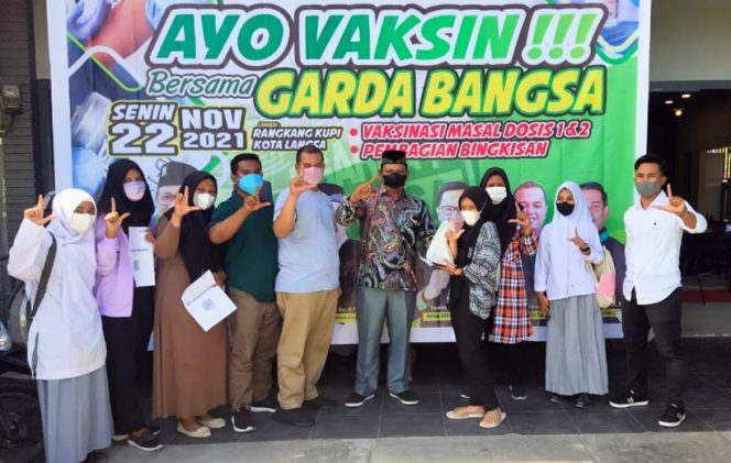 
 119 Milenial Kota Langsa Divaksin Garda Bangsa