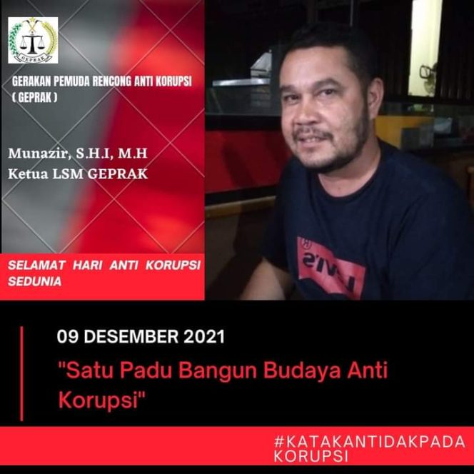 
 GEPRAK Ajak Semua Kalangan Satu Padu Budayakan Anti Korupsi