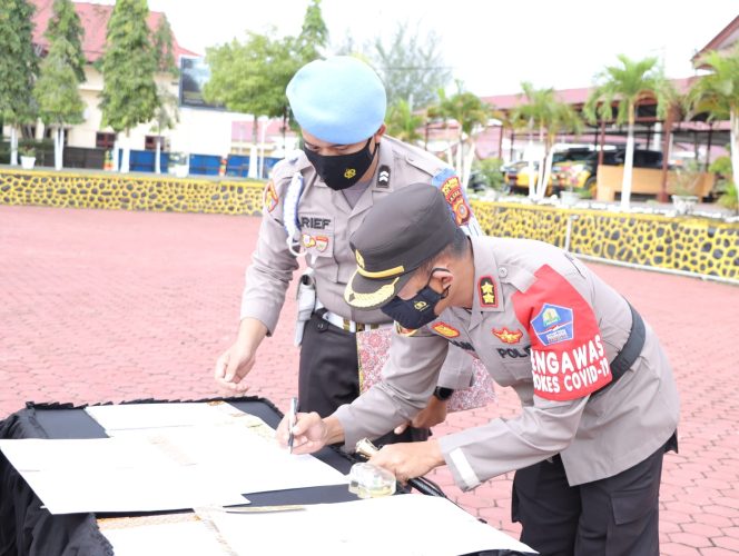 
 Polres Aceh Tamiang Gelar Sertijab Wakapolres dan Dua Kapolsek