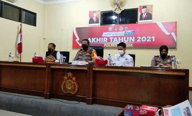 
 Tahun 2021, Polres Langsa Ungkap 415 Kasus Kriminal