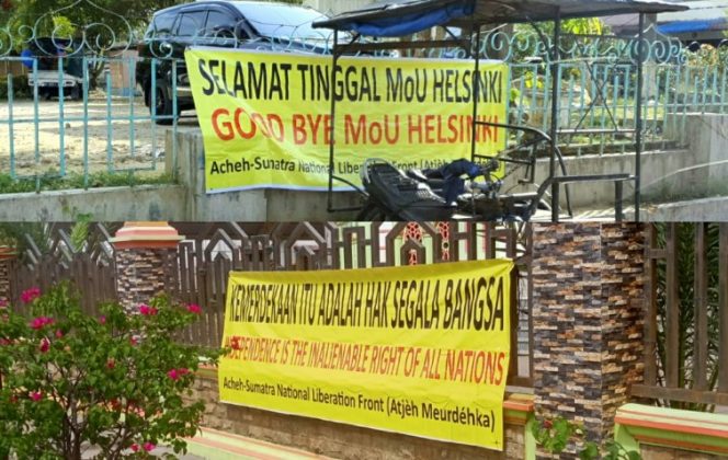 
 Beredar Spanduk ‘Selamat Tinggal MoU Helsinki’ di Kota Langsa