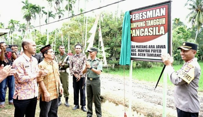 
 Desa Matang Ara Jawa Aceh Tamiang Dikukuhkan sebagai Kampung Tangguh Pancasila