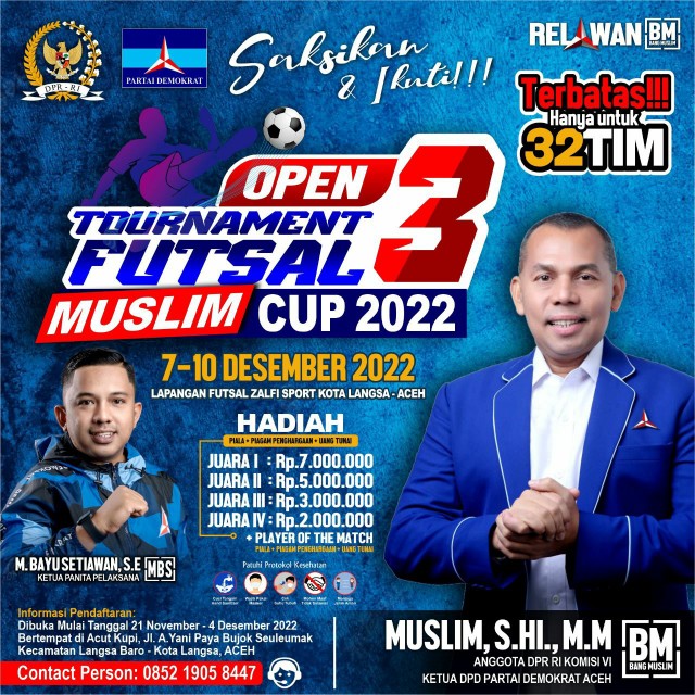 
 Muslim Cup III segera Bergulir, Total Hadiah Belasan Juta Rupiah