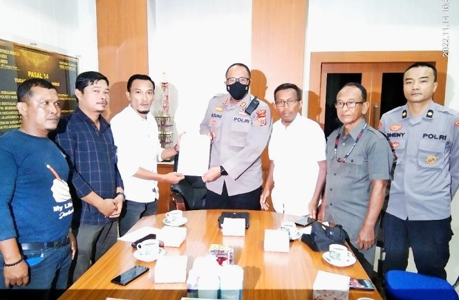 
 Solidaritas Jurnalis Langsa Datangi Mapolres terkait Pengancaman Wartawan