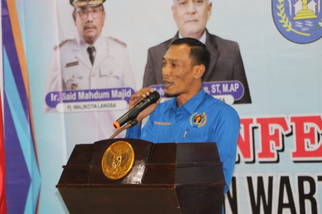 
 Ketua PWI Langsa Putra Zulfirman.