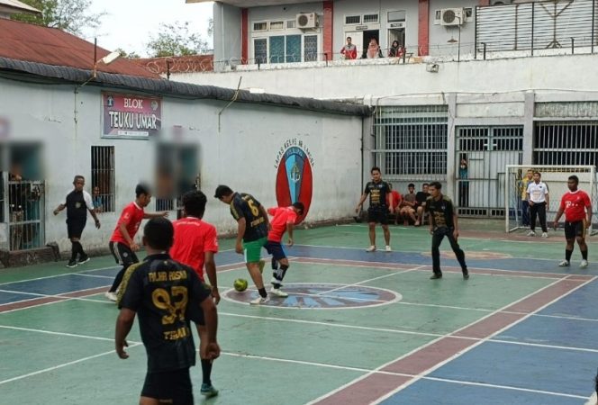 
 Semarakkan HBP 59, Lapas Langsa Gelar Turnamen Futsal