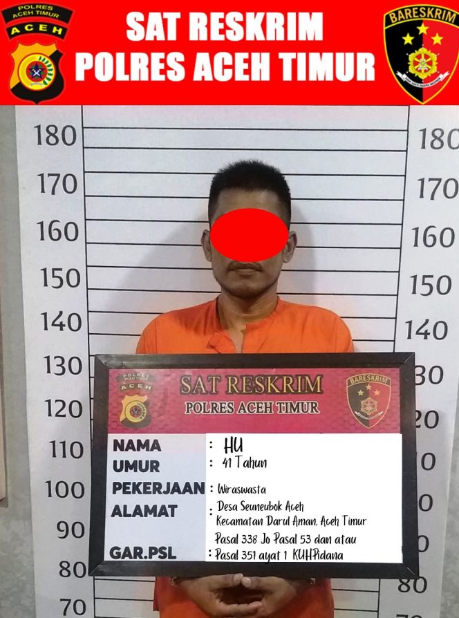 
 Hendak Membunuh, Seorang Pria di Aceh Timur Dibekuk Polisi