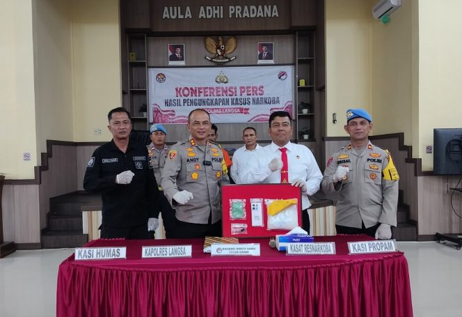 
 Polres Langsa Ringkus Pengedar dan 771,5 Gram Sabu