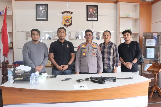 
 Polres Langsa Terima Dua Senpi Rakitan Sisa Konflik