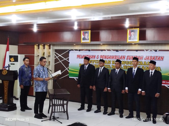 
 Wali Kota Jeffry Sentana Lantik Komisioner Baitul Mal