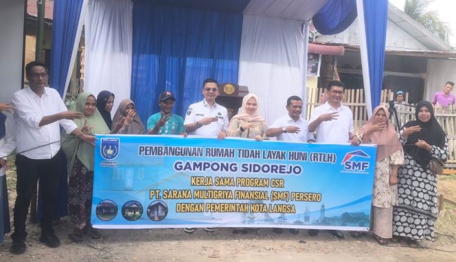
 Sejalan Program Unggulan, Wali Kota Langsa Letak Batu Pertama Pembangunan Rumah Layak Huni