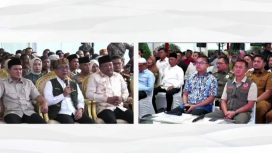 Tampilan layar video converence, Wali Kota Langsa Jeffry Sentana bersama Menteri PMK Pratikno.