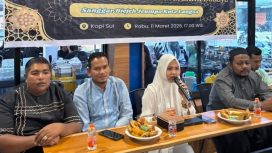 Penyampaian season sharing oleh Ketua DPRK Langsa menjelang buka puasa bersama.