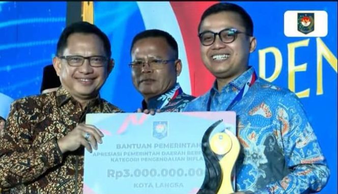 
 Pemko Langsa Juara 1 Kategori Pengendali Inflasi Terbaik Se Sumatera