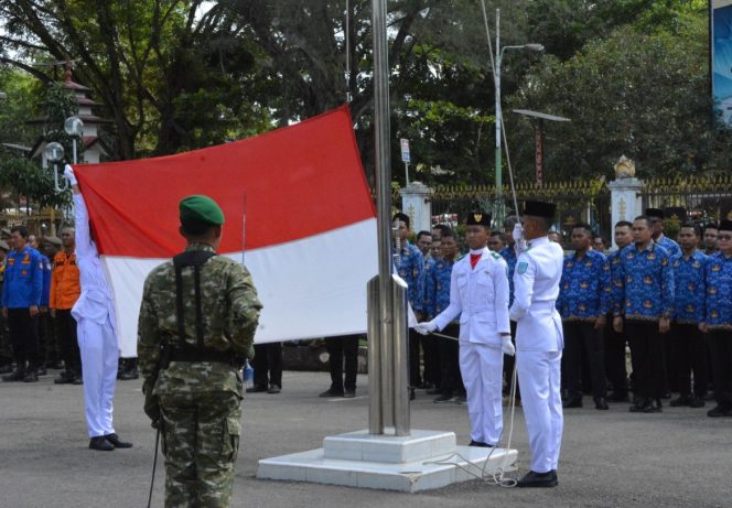 
 Pengibaran Bendera pada Peringatan Hari Lahir Pancasila di Kota Langsa.