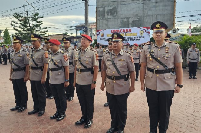 
 Polres Langsa Sertijab Enam Perwira