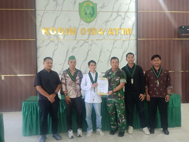 
 Silaturahmi HMI Cabang Langsa ke Kodim 0104/Atim Usul Empat Pokir Implementasi Asta Cita