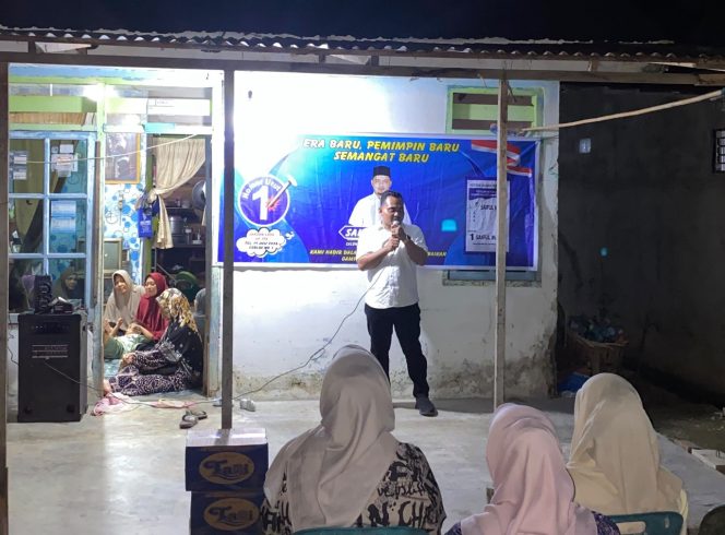 
 Cage Nomor Urut 1 Gampong Geudubang Aceh Saiful Mahli Sapa Masyarakat Dusun III BTN ABRI